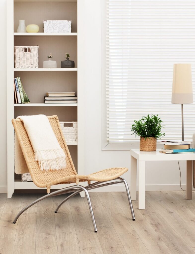 Timbercraft light brown spc floor, in an office setting